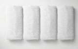 Bacati Set of 4 Muslin Swaddling Blankets, Solid White