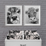 Premium Western Cowboy Changing Pad Cover Stylish Ultra Soft Faux Black Cowhide for Boys Girls