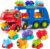 JOYIN Dinosaur Truck Toys for Kids, Kids Toys Boys Age 3 4 5, Dinosaur Car Carrier Truck Toy with 6 Figures Rubber Car Vehicles, Toddler Birthday Gifts with Music & Lights