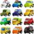 Funcorn Toys Pull Back Car, 12 Pack Assorted Mini Plastic Vehicle Set, Pull Back Truck and Car Toys for Boys Kids Toddler Party Favors,Die Cast Car Toy Play Set