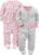 Simple Joys by Carter’s Baby Girls’ 2-Pack Cotton Snap Footed Sleep and Play