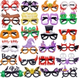 Max Fun 24Pcs Halloween Party Glasses Bulk Glitter Party Glasses for Kids Halloween Party Favors Halloween Party Supplies Decorations