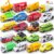 JOYIN 20PCS Die Cast Metal Pull Back Toy Cars, Vehicle Set for Toddlers, Child Party Favors, Cake Toppers, Stocking Stuffers, Race Cars for Boys, Gift Set for Babies